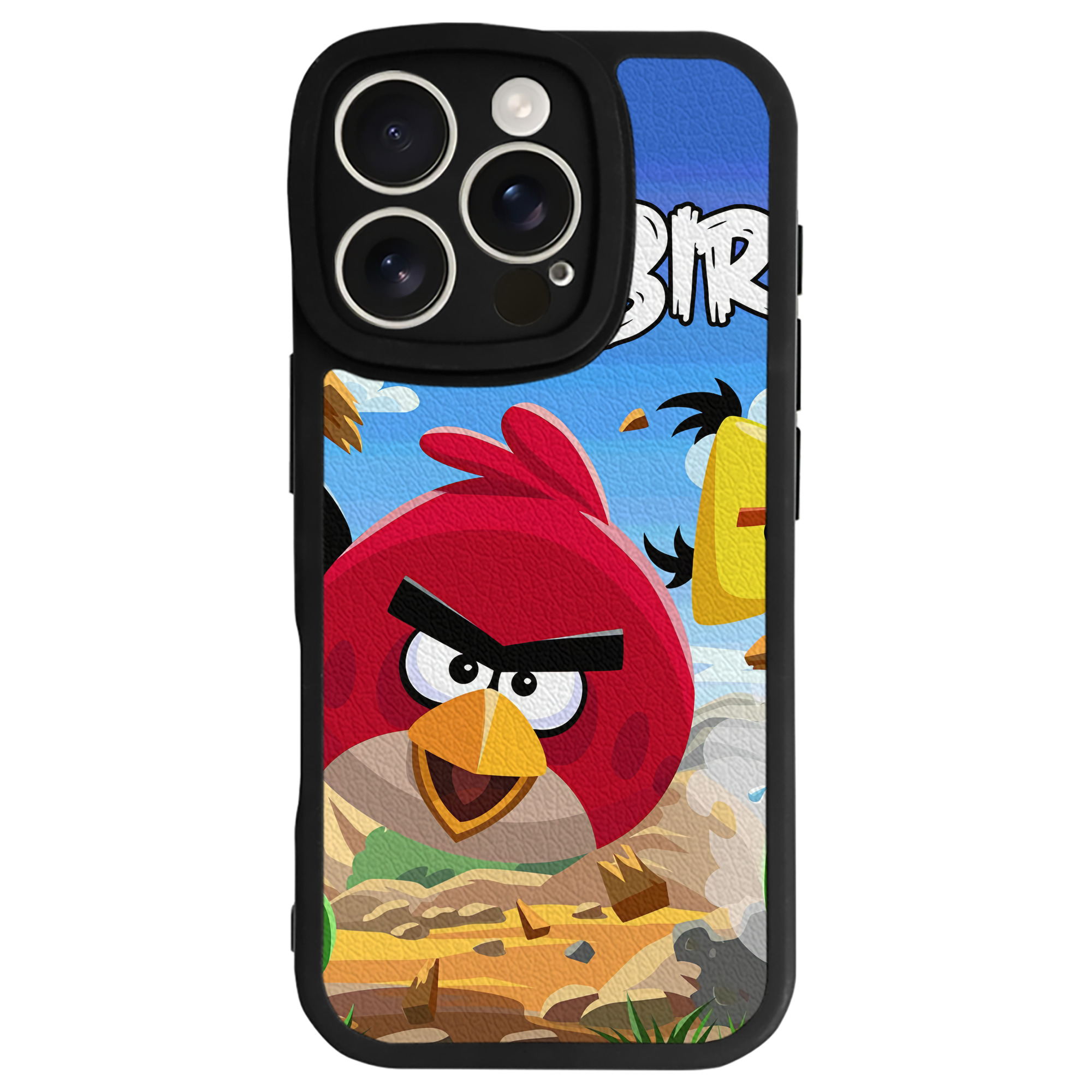 （画像用） Angry Birds アングリーバード 【iPhone 16シリーズ対応】シリコンスマホケース（レザー調） 材質：シリコン